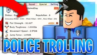 Roblox Super Power Training Simulator Police Trolling