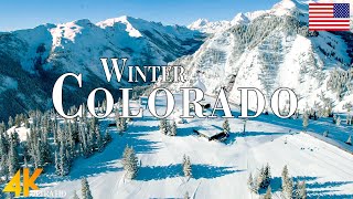 Winter Colorado 4K Ultra Hd Stunning Footage Colorado, Scenic Relaxation Film With Calming Music.
