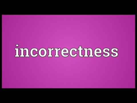 Header of incorrectness