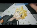 Speed Drawing - Uzumaki Boruto and Uchiha Sarada ( Shippuden  Version)