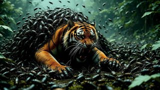 The White Tiger Is Peaceful Moment Tiger Struggle And Ultimate Rescue From Millions Of Giant Weta