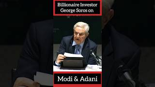 Billionaire investor George Soros says Modi needs to address the Adani crisis #m