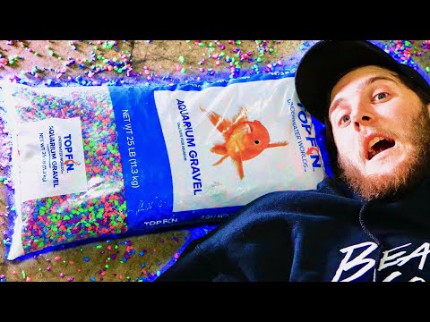 POURING 50 LBS OF PEBBLES INTO OUR SKATEPARK?!?