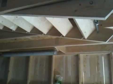 Electric attic stair in the garage - YouTube