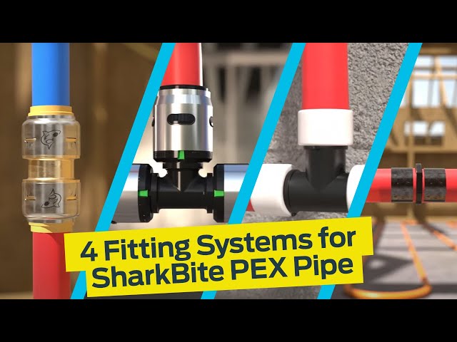 Watch 4 Fitting Systems for SharkBite PEX Pipe on YouTube.