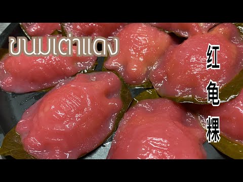 ขนมเต่าแดงไส้ถั่ว 红龟粿