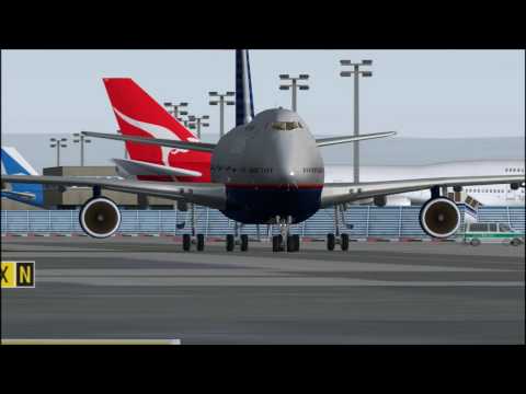 United Airlines Boeing 747-400 Frankfurt - San Francisco FS2004