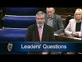 Gerry Adams confronts Enda over his cyncial use of recent conflict to avoid tough questions