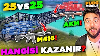 25 M416 vs 25 AKM! İMKANSIZ KÖPRÜ SAVAŞI! PUBG Mobile 25vs25 Ordu Savaşları