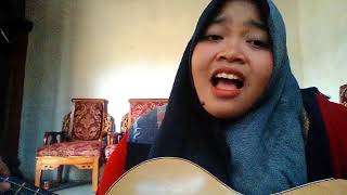 Gadis hijab cantik nyanyi lagu anji menunggu kamu suaranya wow