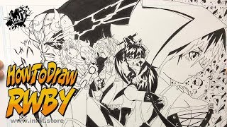 How To Draw RWBY Anime ( Draw Anime in 10 minutes )
