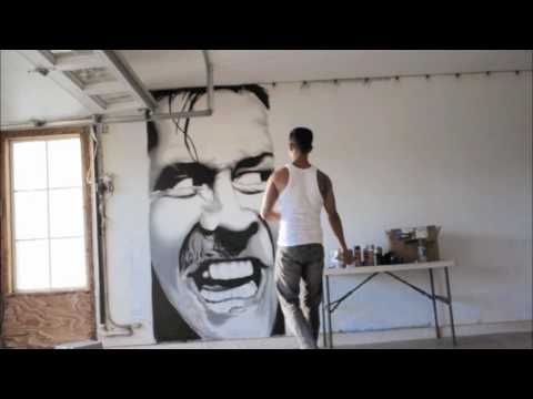 SEZE x Spray paint portrait of Jack Nicholson in The Shining