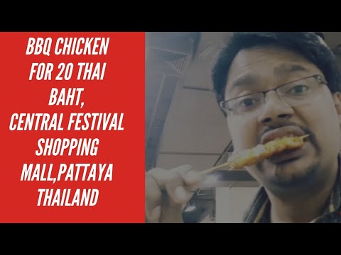 BBQ chicken |20 Thai baht|45 Rupeesonly|Pattaya,Thailand|