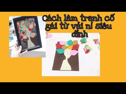 Làm tranh cô gái từ vải