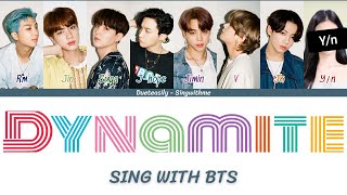 BTS DUET KARAOKE | DYNAMITE | 8 Members | Backing vocals