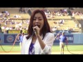 박정현 - 애국가 (Lena Park - Korea National Anthem) @ 2012.08.04 LA Dodger Stadium