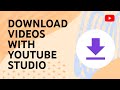 Stahování vlastních nahraných videí ve Studiu YouTube (beta)