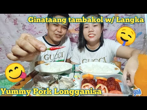 Mukbang:Ginataang Tambakol w/ Langka+Pork Longganisa+Grabe Ang Sarap+Satisfied |Arquilla family vlog