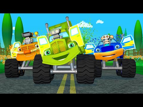 Wheels on the Truck Back-To-Back Special! | Monster Trucks | GiggleBellies