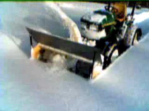 John Deere 4110 running a 47 snow blower