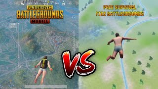 PUBG Mobile Vs Free survival : fire battlegrounds Game comparison
