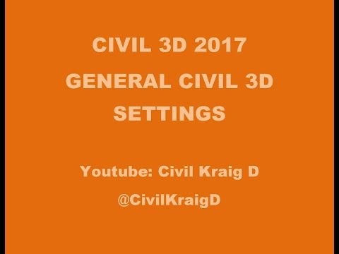 Civil 3D 2017 - Basic Settings