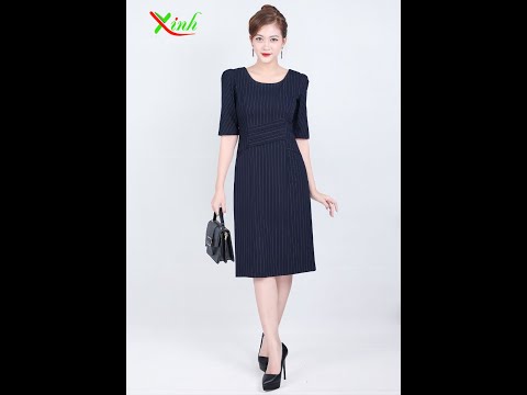Đầm Suông A Thiết Kế Xếp Ly Hiện Đại DL601