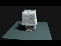 Hi res Blender smoke collision test with a moving object, smoke shadows