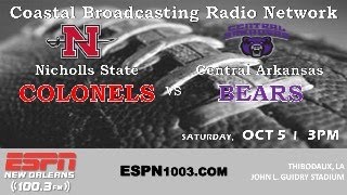 Nicholls Colonels vs Central Arkansas Bears Football