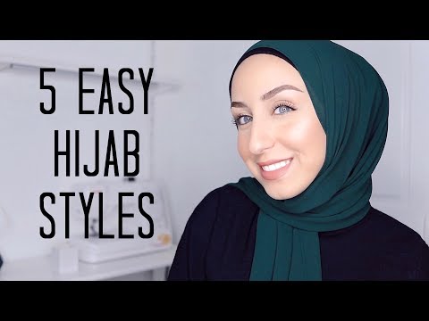 QUICK AND EASY HIJAB STYLES! | Cotton, Jersey & Chiffon Tutorial! - YouTube