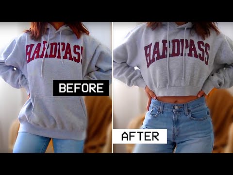How to Crop Sew a Hoodie - YouTube