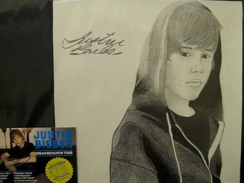 justin bieber drawing himself