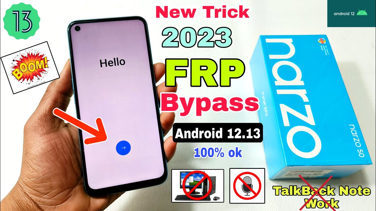 Realme Narzo 50 FRP Bypass Android 12,13 Update | Realme Realme Narzo 50 FRP Bypass Android 12,13 Update | Realme