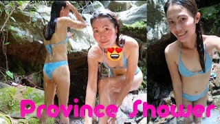 Filipina take a shower in the Province / Province lifestyle :; Shower vlog #2