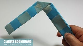 DIY - PAPER BOOMERANG - How to make a SIMPLE BOOMERANG for Kids | 2 Arm Boomerang