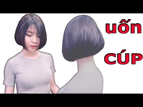 Chia Sẻ Uốn Và Duỗi Tóc Bob Trên Nền Tóc Quăn || đẹp