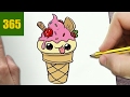 hur man ritar KAKA GLASS KAWAII STEG FÖR STEG - kawaii ritningar lätt