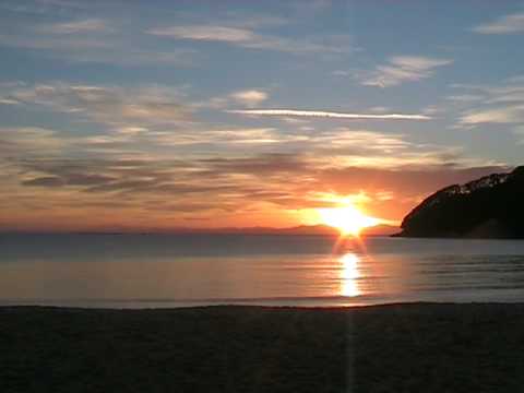 Sunrise at Bark Bay, Abel Tasman national park, New Zealand (video is approximately 6 times real speed).