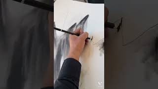 Drawing a mountain scenery landscape with pencils | by XArt #art #drawing #short