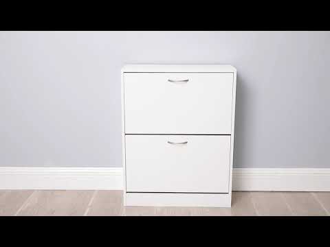 Yak About It® Double Door Shoe Cabinet - White Yak About It® Double Door Shoe Cabinet - White
