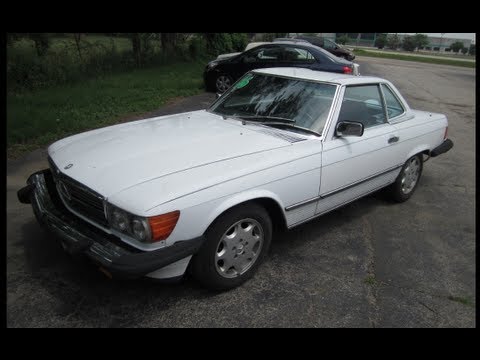 1986 MERCEDES SL 560, start up, walk around tour and review