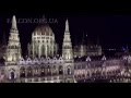 Hungarian Parliament Building. Aerial filming.