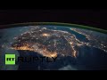 ISS night-vision timelapse: Lisbon, Madrid, Barcelona, Marseille, Milan, Turin, Zagreb, Belgrade