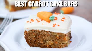 Carrot Cake Bars with Cream Cheese Frosting - Sweet and Savory Meals