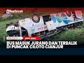 Detik-detik Bus Masuk Jurang dan Terbalik di Puncak Ciloto, Cianjur