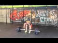 Daniel Petro power clean 3 rep touch and go 295