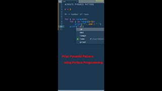 Print Pyramid Pattern Python