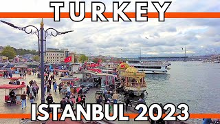 ISTANBUL TURKEY 2023 EMINONU BAZAAR,GALATA BRIDGE 10 MAY WALKING TOUR | 4K UHD 6