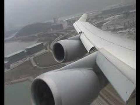 LH 747-400 Takeoff Hong Kong