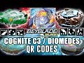 QR CODES COGNITE C3, DIOMEDES E MAIS! - BEYBLADE BURST APP